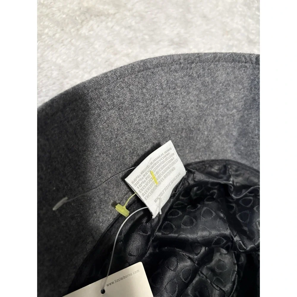 New Liz Claiborne Women's Gray Wool Blend‎ Bucket Hat NWT One Size